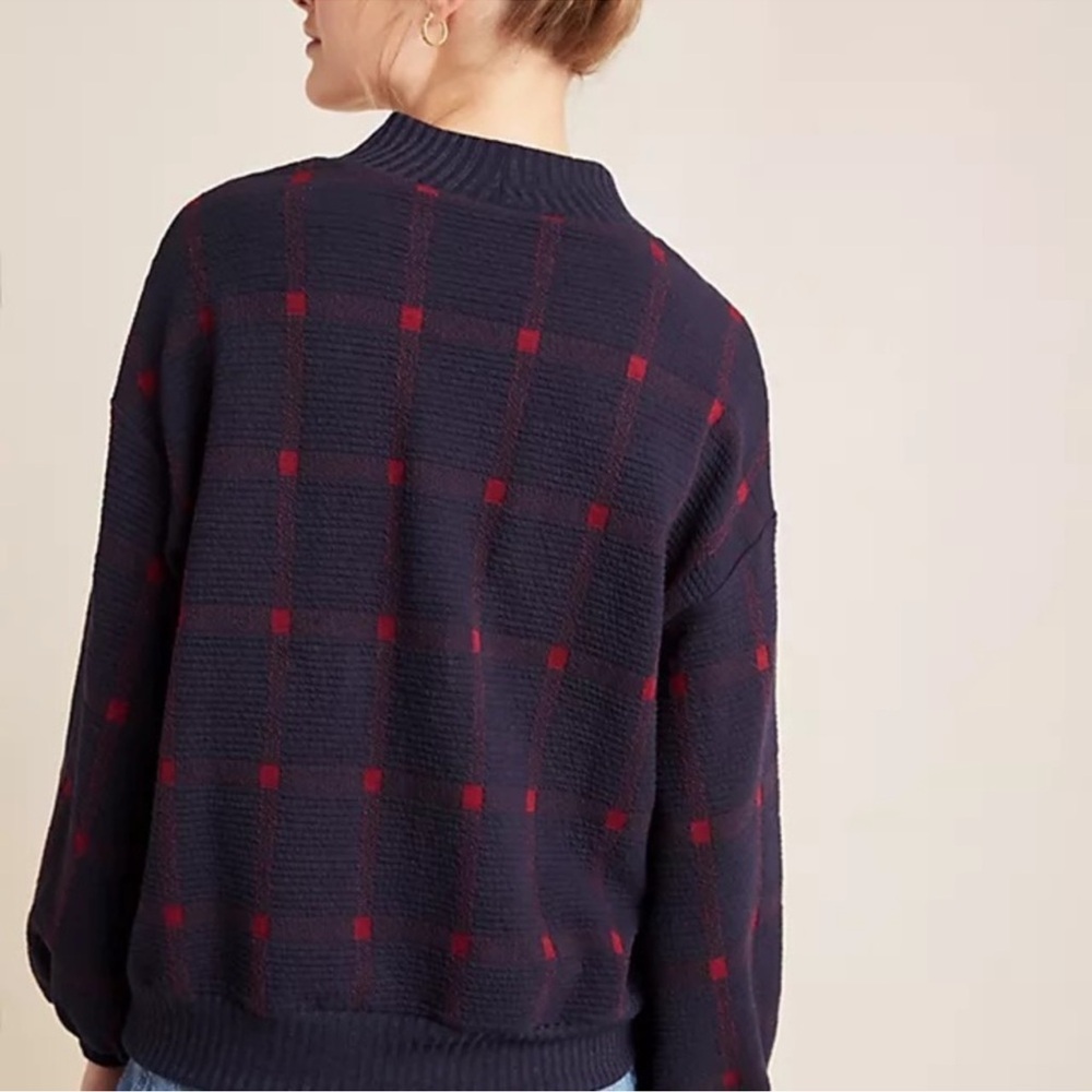 Anthropologie Porridge Bonnie Sweater Plaid Winter - Picture 3 of 9